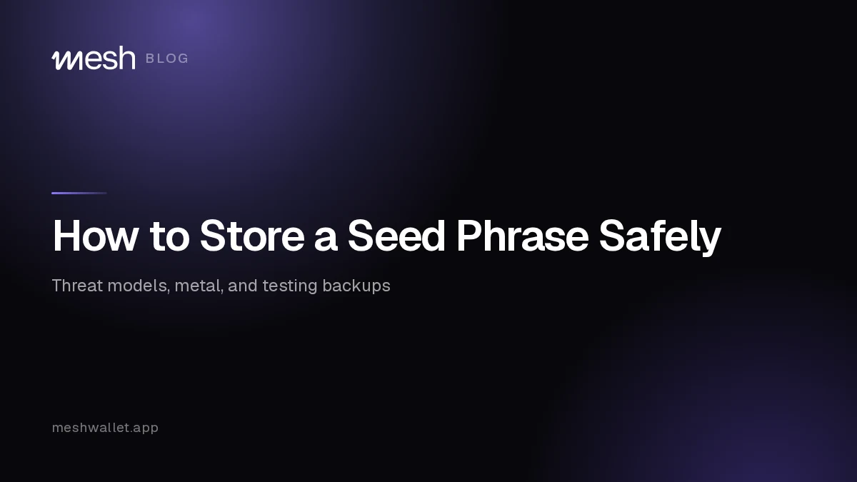 Seed Phrase: How to Store It and Why You Should Never Photograph It