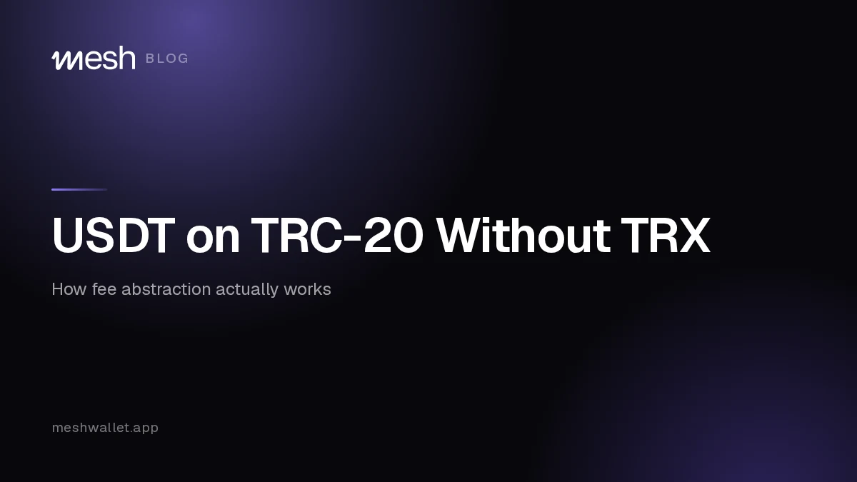 USDT on TRC-20 Without TRX: How It Actually Works